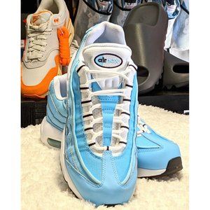 Nike Air Max 95 Shoes Blue Chill White Black DZ4395-400 Men's Size 9.5